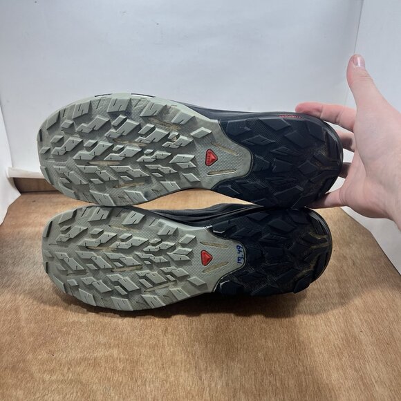 Salomon Outpulse GTX Waterproof Trail Run Shoes Hiking Black Gray Mens Size 12.5 - Picture 7 of 9